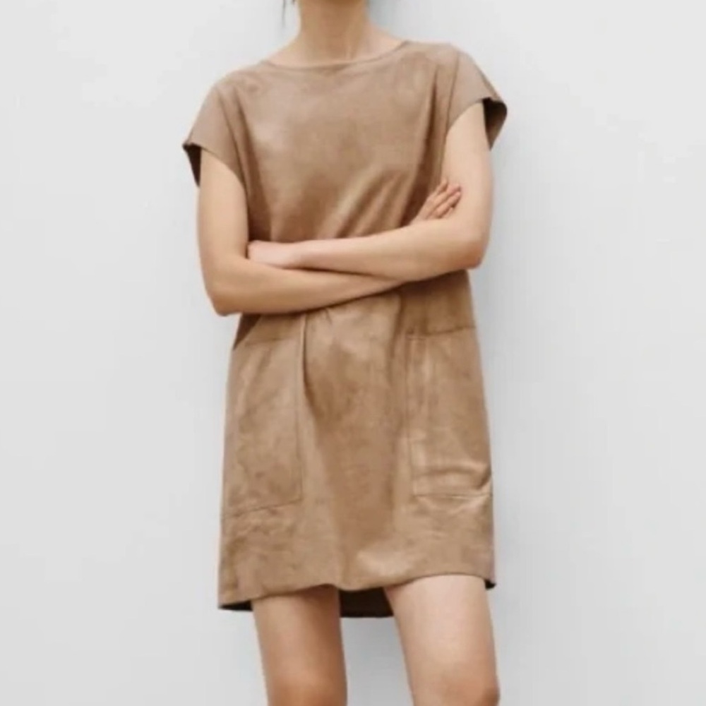 Wilfred Sable Mini Dress Sleek Design Flattering Silhouette